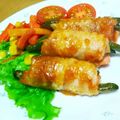 クックI7I5L1☆'s cooksnap of when they made ☆ソーセージとアスパラ☆の肉巻き.