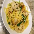 ☆ｷｬｻﾘﾝ☆'s cooksnap of when they made レンコンとホタテの和風ペペロンチーノ.
