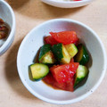 おにんぎょうさん's cooksnap of when they made きゅうりとトマトと大豆の柚子胡椒サラダ.