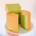 ♪chia♪'s cooksnap of when they made ☸抹茶シフォンケーキ☸.