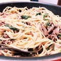 クック5IHGVO☆'s cooksnap of when they made 簡単＆絶品♡ほうれん草と牛肉の和風パスタ.