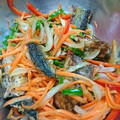 みきぶぅぶぅ's cooksnap of when they made さんまを揚げずに作る！さんまの南蛮漬け.