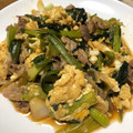 meggg＊'s cooksnap of when they made 小松菜と豚肉の卵とじ炒め.