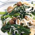 シルフス's cooksnap of when they made 小松菜とシラスのごま油あえ.