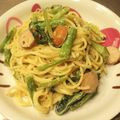 ｍａ＿ａｎ's cooksnap of when they made 簡単激ウマ！アスパラ菜のクリームパスタ.