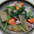 七色ワクチン's cooksnap of when they made 鶏もも大根春菊入り.