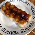 poncoro's cooksnap of when they made 基本の月見団子、食べる時はみたらし団子で.