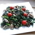 mayuyuキッチン's cooksnap of when they made 春菊とエリンギの豚肉塩バター炒め☆.