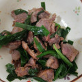 marinesno5's cooksnap of when they made 砂ぎもとニラの炒め物♪.
