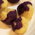 ｒamusui's cooksnap of when they made 薩摩芋と紫芋の茶巾♡簡単スイートポテト.