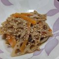 ekkokun's cooksnap of when they made お母さんの味☆れんこんのキンピラ.