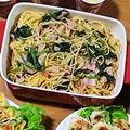 とあゆず♡'s cooksnap of when they made ほうれん草とベーコンの和風パスタ.