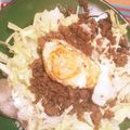 xxhixxroxx's cooksnap of when they made 豚ひきキャベ玉丼.