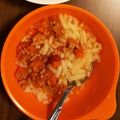 わしん君's cooksnap of when they made 離乳食後期 トマトで作るミートソース.