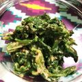 koomee's cooksnap of when they made 春菊のごまきな粉和え.