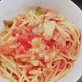 とろけい's cooksnap of when they made 鱈とキノコのトマトソースパスタ☆.