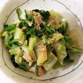 miekuta's cooksnap of when they made 白菜とほうれん草のツナあえ.