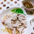 ﾁｲﾁｬﾝﾏﾏ's cooksnap of when they made モヤシと豚の香味ソースがけ.