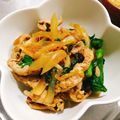 HimoriNa's cooksnap of when they made タマネギたっぷり♪春菊入り豚の生姜焼き☆.