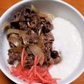 クックY08S17☆'s cooksnap of when they made 牛肉ときのこの山かけ丼.