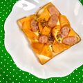 ふたごゆき's cooksnap of when they made 柿とウインナーのチーズトースト.
