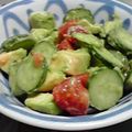 赤き血のイレブン's cooksnap of when they made アボカドとキュウリのさっぱりグリーンサラダ.