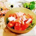 ももちゃんのれしぴ's cooksnap of when they made 水菜とトマトのシーフードミックスサラダ♪.