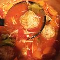 nyaaagomi's cooksnap of when they made ◎栄養満点◎ミートボール入りトマトスープ.