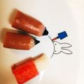 クックTRQ76N☆'s cooksnap of when they made キャラ弁おかず★えんぴつ＆消しゴム.