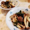 fu♪♪'s cooksnap of when they made しめじとワカメの生姜ナムル♪.