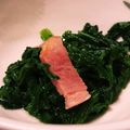 さーちゃんパパ's cooksnap of when they made 春菊とベーコンのおひたし.