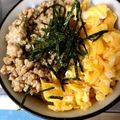 クックBLTENE☆'s cooksnap of when they made 簡単!!美味しい!!鶏そぼろの二色丼.
