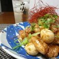 ダイナマイト漆黒's cooksnap of when they made 鶏もも肉とうずらの卵の塩麹辛味噌焼き.