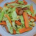 pukukoko's cooksnap of when they made ウインナーとキャベツの卵炒め.
