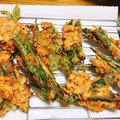 キイロイトリすけ's cooksnap of when they made 【農家のレシピ】ピーマンと桜えびかき揚げ.