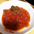 ぽり〜ん's cooksnap of when they made ヘルシー豆腐ハンバーグトマトソース.