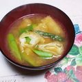 めみたん☆'s cooksnap of when they made ＊アスパラと油揚げのお味噌汁＊.