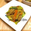 YUH♡ママ's cooksnap of when they made 【龍愛】豚肉と青梗菜のカレー炒め.