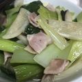 まどやん☆'s cooksnap of when they made チンゲン菜とベーコンの炒め物.
