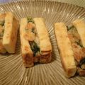 みやっちゅ's cooksnap of when they made 揚げない揚げ豆腐風★豆腐で海老を挟み焼き.