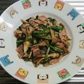 もぐ・ω・くま's cooksnap of when they made 舞茸とベーコンとニラのにんにく醤油炒め.
