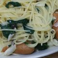 うずしろ's cooksnap of when they made ほうれん草とベーコンのクリームパスタ.