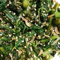 とろーるる's cooksnap of when they made レンジで簡単！！春菊と桜えびのお浸し.