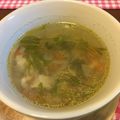 クック8HC8EM☆'s cooksnap of when they made ごま油香るとり挽肉と根菜のおかずスープ.