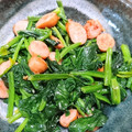 ☆キラキラキラル☆'s cooksnap of when they made ほうれん草とソーセージにんにくバター炒め.