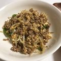 まゆまルイ's cooksnap of when they made ひき肉ともやしのたまご炒め.