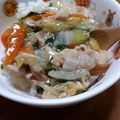 年の差姉妹's cooksnap of when they made 豚バラ肉と残り野菜で中華丼！.