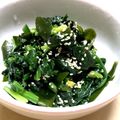 マダムスカーレット's cooksnap of when they made 副菜に♪ほうれん草とわかめのナムル.