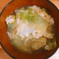 あい♡りく's cooksnap of when they made レタスと落とし卵のあっさりスープ.