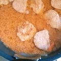 u_mi_n's cooksnap of when they made ほっこりする味♡さつま芋と鶏団子の味噌汁.